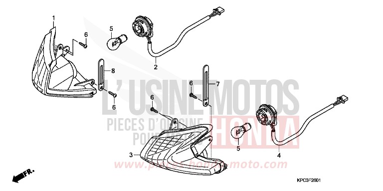 BLINKER (XL125V7/8) von Varadero 125 CHEVALIER SILVER METALLIC (NHA83) von 2008
